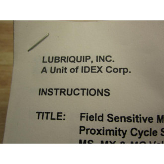 Lubriquip 527-003-430 Proximity Switch 827003430 - New No Box