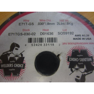 Welders Choice E71TGS-030-02 Welding Wire Spool E71TGS03002