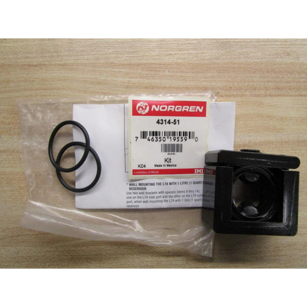 Norgren 4314-51 Excelon 73 & 74  Series Quikclamp Kit 431451 (Pack of 6)