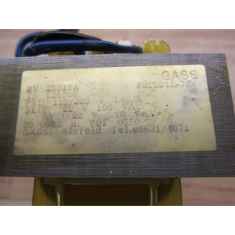 Gass BV 26013 A Transformer - Used