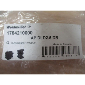 Weidmuller 1784210000 End Plate AP DLD2.5 DB (Pack of 8)