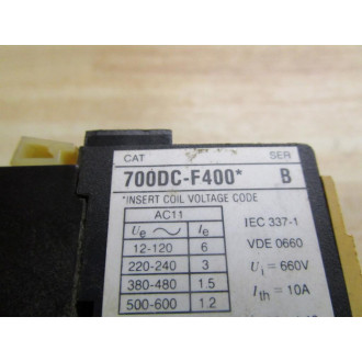 Allen Bradley 700DC-F400 4P Contactor 700DCF400 (Pack of 2) - Parts Only