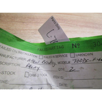 Allen Bradley 700DC-F400 4P Contactor 700DCF400 (Pack of 2) - Parts Only