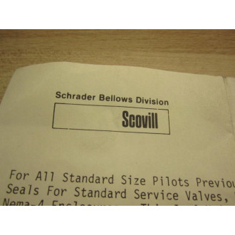 Schrader Bellows K352-166-4079 Pilot Seal Kit