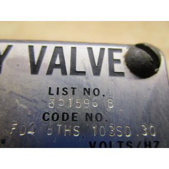 Racine 651596 B 4-Way Valve FD4 BTHS 10303SD .30 - New No Box