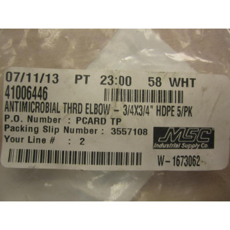MSC 41006446 Antimicrobial Elbow (Pack of 4)