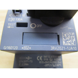 Siemens 3RV2021-1JA10 Motor Protector Breaker 3RV20211JA10 - Used