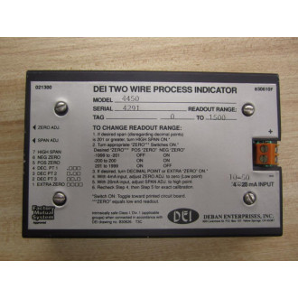 DEI 4450 2-Wire Process Indicator - Used