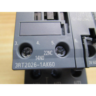 Siemens 3RT2026-1AK60 Contactor - New No Box