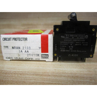 IDEC IZUMI NRAN-2100-3A-AA 2 Pole Circuit Protector NRAN21003AAA