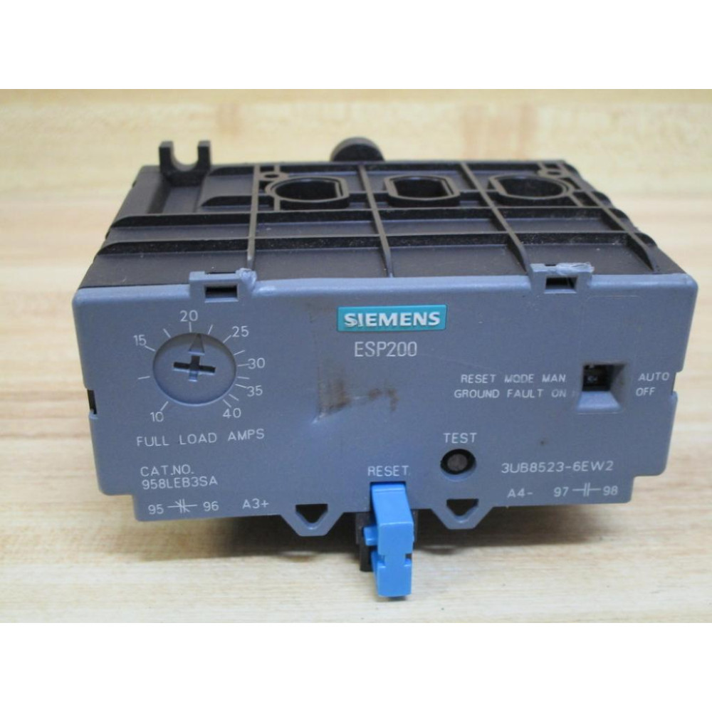 Siemens 958LEB3SA Overload Relay Missing Terminals - Used