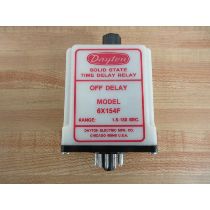 Dayton 6X154F Time Delay Relay - New No Box