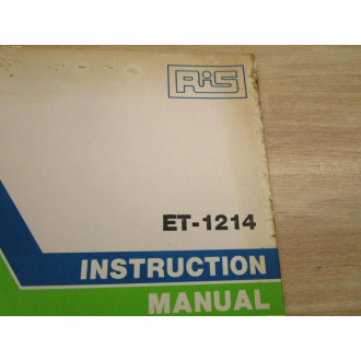 RiS 1035-143 Instruction Manual For ET-1214 - Used