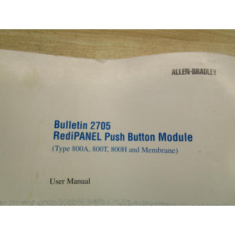 Allen Bradley 40061-175-01 (A) Bulletin 2705 User Manual - Used