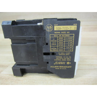 Allen Bradley 509-TOD-7 Starter 509-T0D-7 - Used