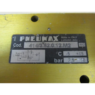 Pneumax 4143.52.0.12.M2 Solenoid Valve 414352012M2 - Used