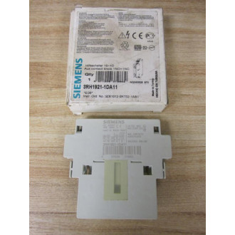 Siemens 3RH1921-1DA11 Contact Block 3RH19211DA11