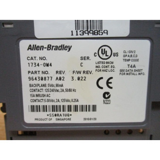 Allen Bradley 1734-OW4 Module 96430877 1734-0W4 Ser.C - Used