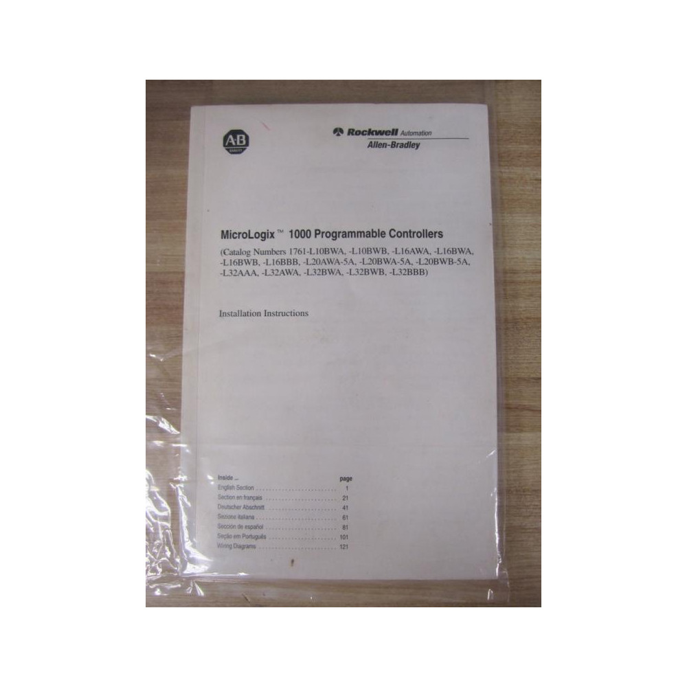Allen Bradley 40072-057-01(2) Manual 1761-IN001B-MU-P (A) Version