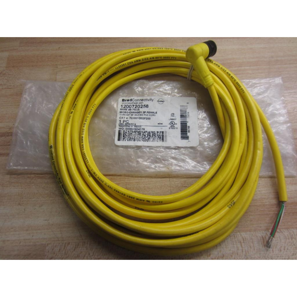 Woodhead Connectivity 703001D02F200 Cable Assembly 1200720258
