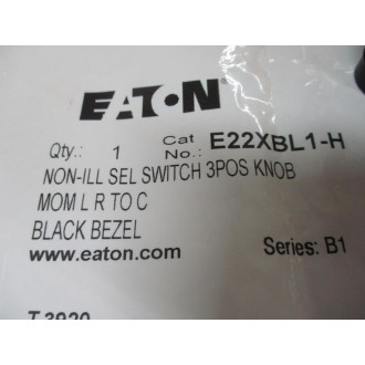 Eaton E22XBL1-H Cutler-Hammer Selector Switch E22XBL1H