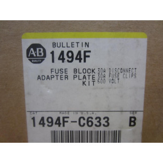 Allen Bradley 1494F-C633 Fuse Block Adapter Kit 1494FC633