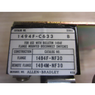 Allen Bradley 1494F-C633 Fuse Block Adapter Kit 1494FC633