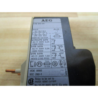 AEG 910-341-929-00 Thermal Overload Relay 91034192900 - New No Box