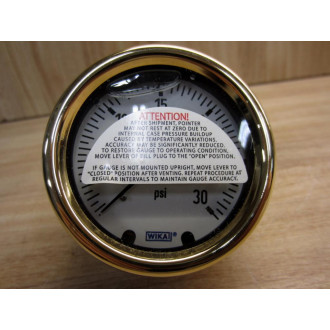 Wika 9318151 Pressure Gauge 0-30 PSI 14" NPT