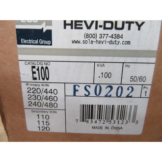 EGS Electrical Group E100 Transformer