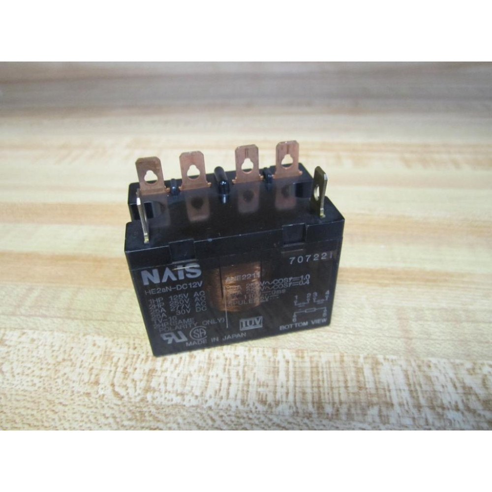 NAiS HE2aN-DC12V Power Relay HE2aNDC12V - Used