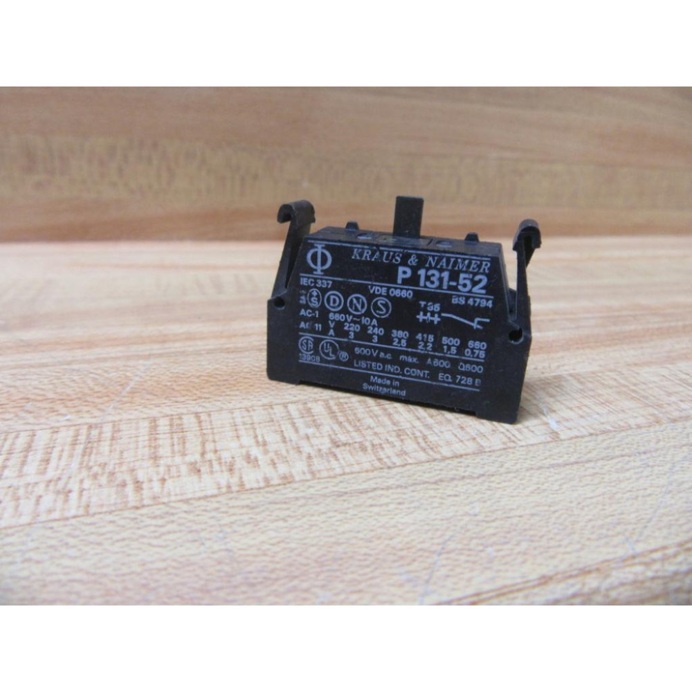 Kraus & Naimer P131-52 Contact Block P13152 - New No Box