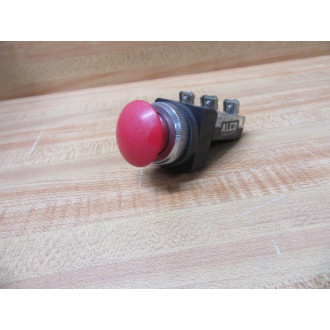 Alco SW-251 Emerson Pushbutton Switch SW251 Red Push Button - Used