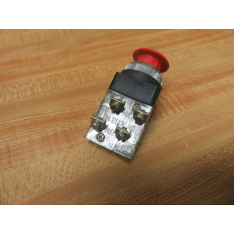 Alco SW-251 Emerson Pushbutton Switch SW251 Red Push Button - Used