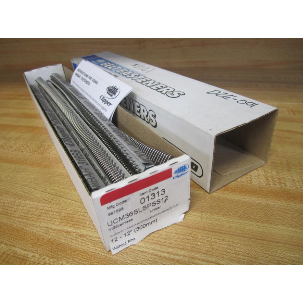 Flexco UCM36SLSPSS12 316Stainless Unibar 01313 (Pack of 12)