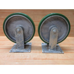 Albion PD0820019 Polyurethane Aluminum Wheel WRigid Plate - Used