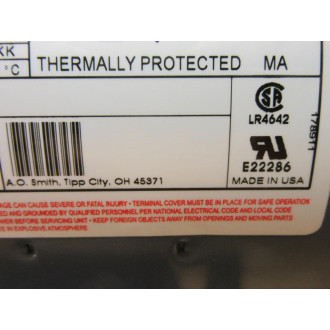 A.O. Smith 801 Motor 8-135790-02 16HP 1725RPM