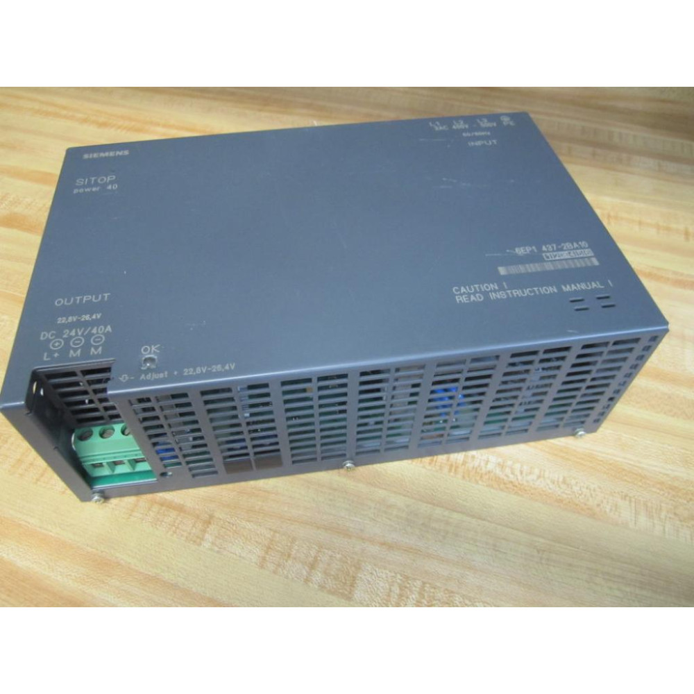 Siemens 6EP1-437-2BA10 Power Supply 6EP14372BA10 WO Mounting Clips - Used
