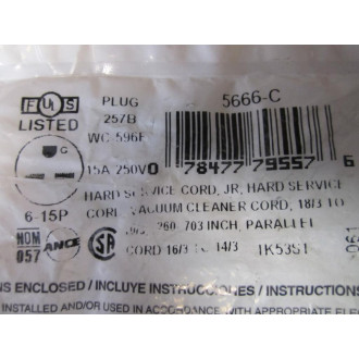 Leviton 5666-C Plug 5666C