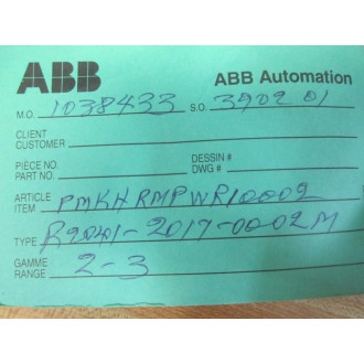 ABB P-MK-HRM-PWR10002 Cable Connecotr 1038433 - New No Box