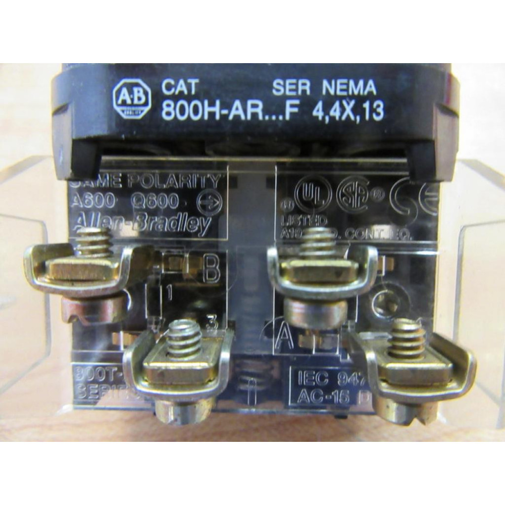 Allen Bradley 800H-AR9 Push Button 800H-AR W800T-XA Contact Block Allen Bradley 800H-AR9 Push Button 800H-AR W800T-XA Contact Block