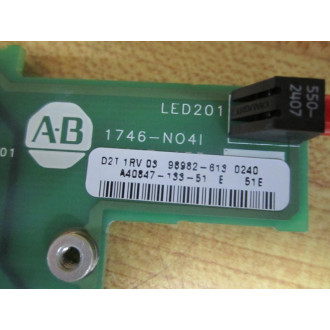 Allen Bradley 1746-NO4I Module 1746-N041 1746-NO41 Circuit Board Only - Used