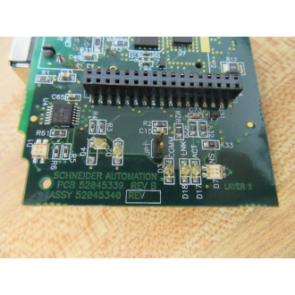 Schneider 52045340 RS-485 Network Board 52045339 Rev B - Used
