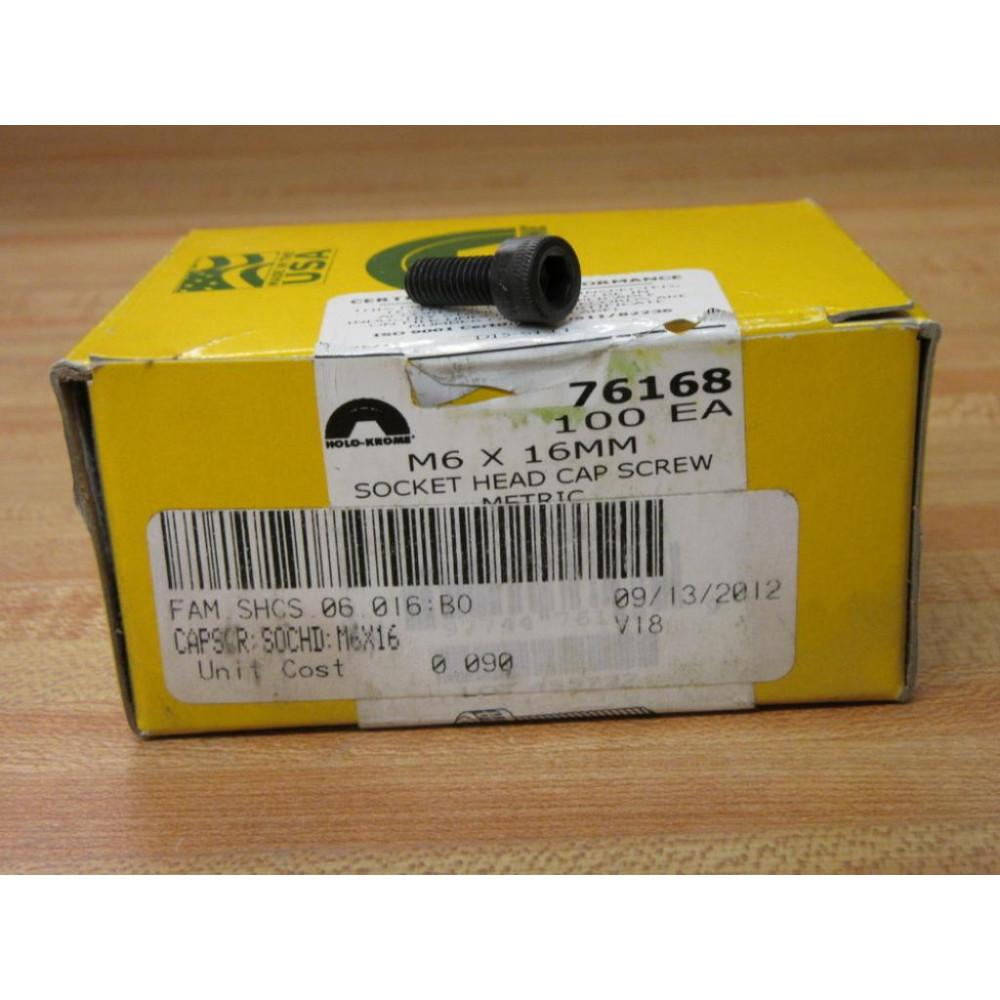 Holo-Krome 76168 Socket Head Cap Screw (Pack of 100)