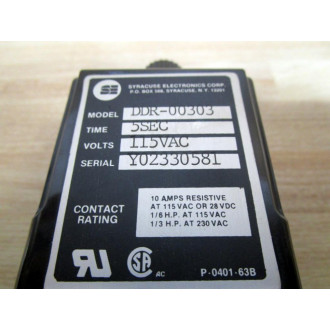 Syracuse Electronics DDR-00303 Timer Relay DDR00303