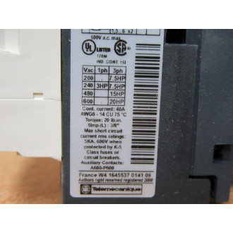 Schneider Electric LC1D25T7 Contactor