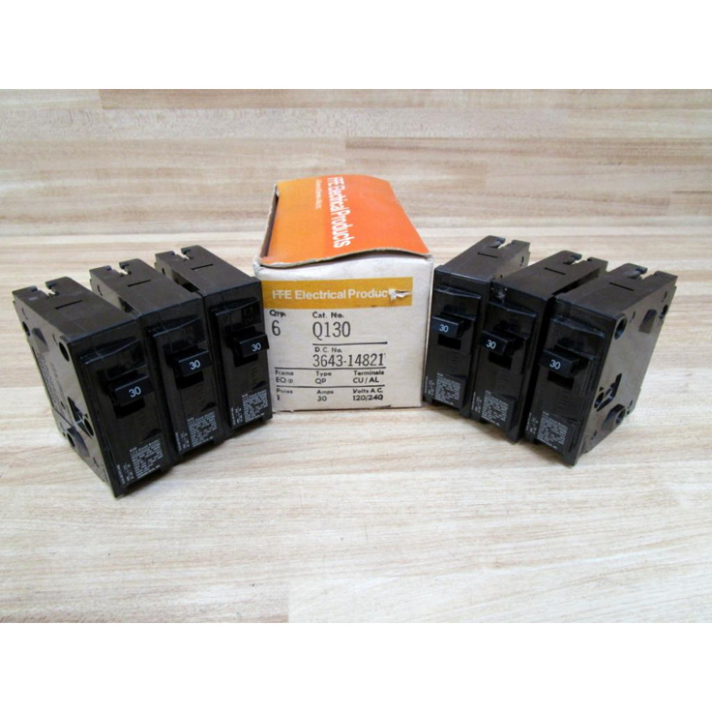 Siemens ITE Q130 Circuit Breaker 30A Q130 (Pack of 6)