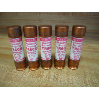 Gould Shawmut Ferraz Trionic TR60R Fuse Cross Ref 4YZE6 (Pack of 5) - New No Box