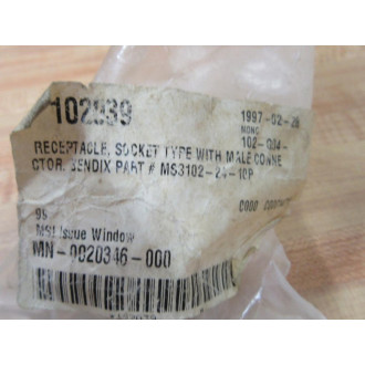 Amphenol MS3102A24-10P Circular Connector MS3102A2410P