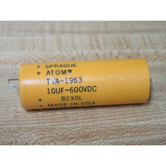 Sprague TVA-1963 Capacitor TVA1963 10UF 600VDC Orange - New No Box